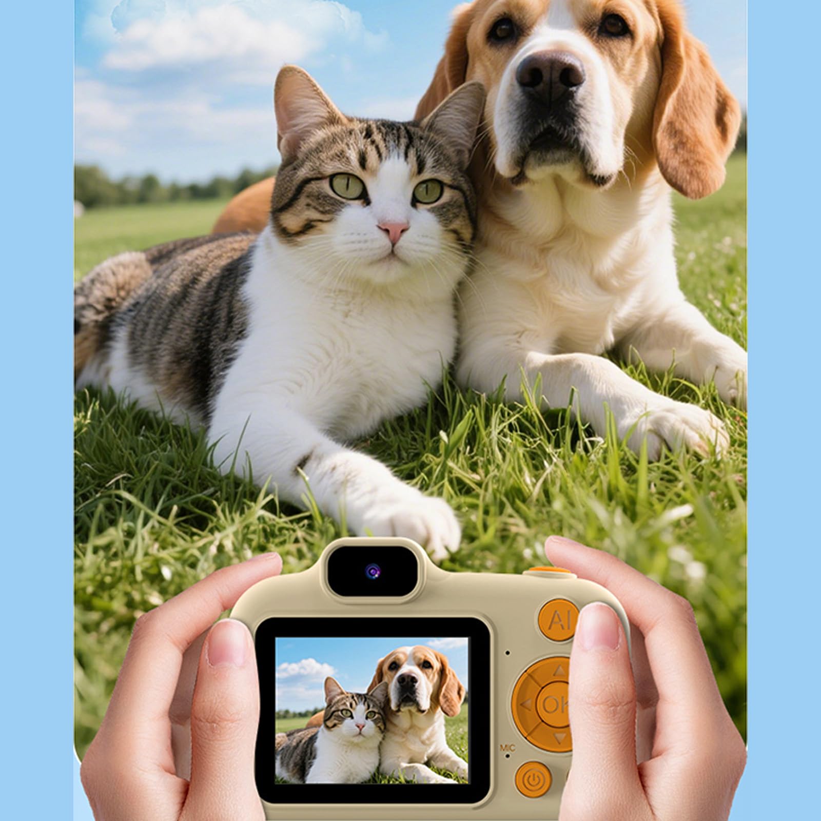 Bambini Intelligente Compagno di Studio Fotografia Fotografia Regalo di Compleanno Fotografia Educativa Fotografia Interattiva Pocket Size Camera con Built-in Apprendimento Applicazioni