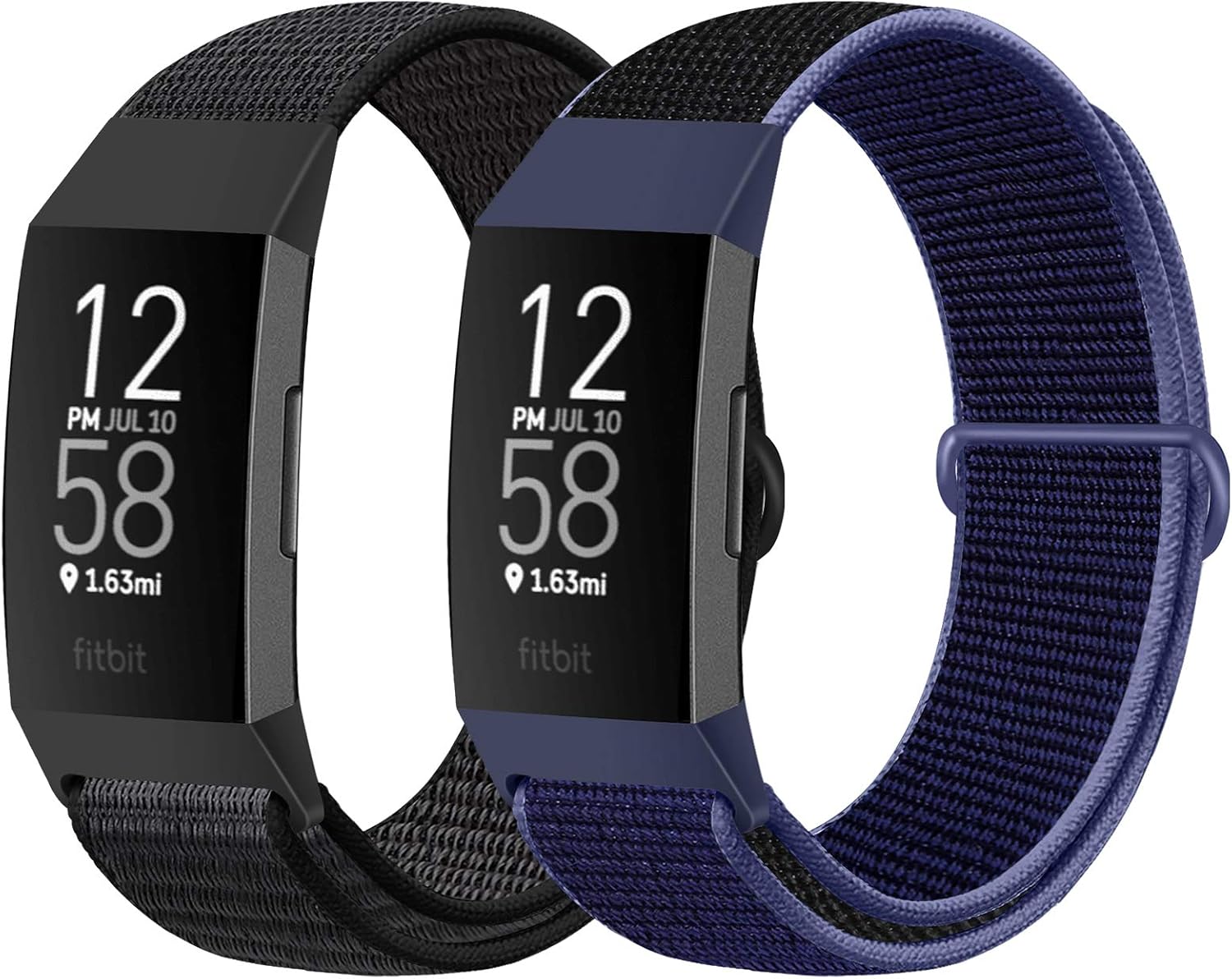 AVOD Nylon Watch Bands Compatible with Fitbit Charge 4/Charge 3/SE, Soft Replacement Wristband Breathable Sport Strap with Band for Women Men (Navy Green) : Electronics