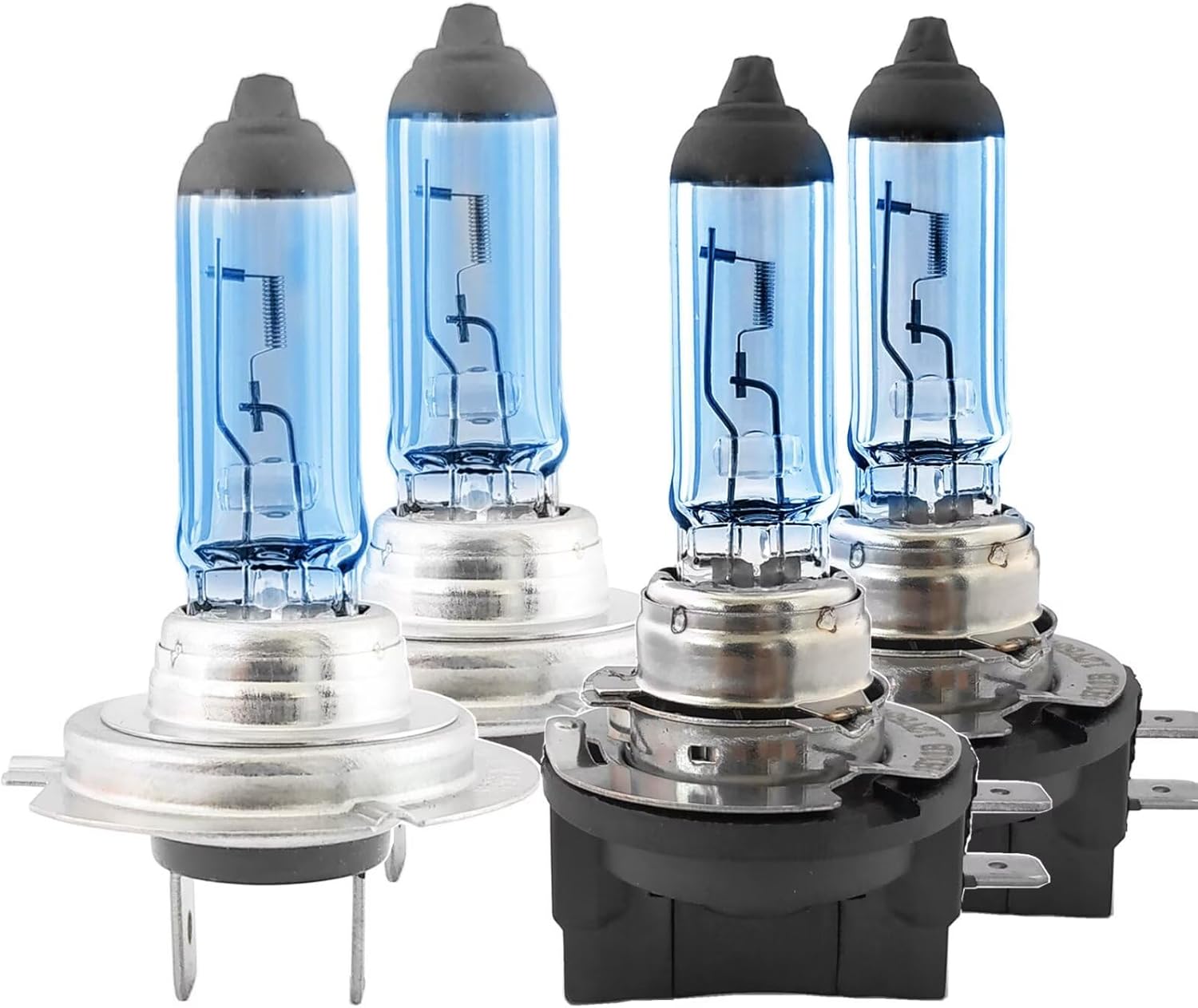 Halogen Headlight Bulb Replacement for Hyundai Santa Fe 2009 2010 2011 2012 2013 2014 2015 2016,High Beam H7, Low Beam H11b Lights Combo, 6000k White, 120% Brightness, 4 Pack