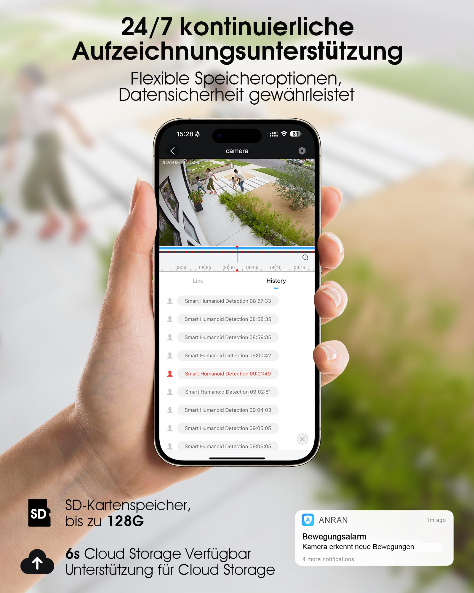 ANRAN 2K Überwachungskamera Aussen WLAN,24/7 Aufzeichnung,360° PTZ | Kamera Outdoor mit Automatischer Verfolgung,2,4 & 5 GHz,20m Farbnachtsicht mit Flutlicht,2-Wege-Audio,Alexa,IP66,2pcs