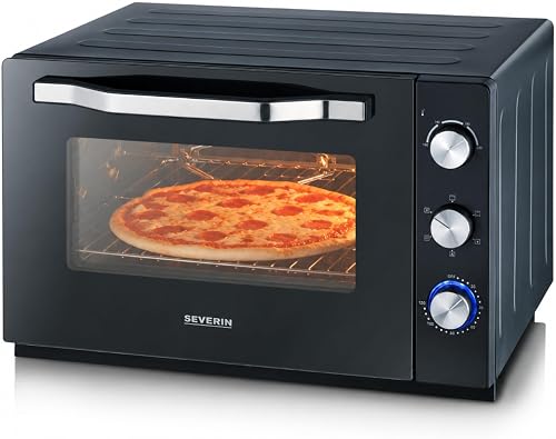 SEVERIN XXL oven with rotating heat 60 L, oven with pizza…