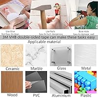 Vista 4 de 3M Cinta de doble cara resistente, cinta de montaje resistente, 16.2 pies x 0.39 pulgadas, cinta adhesiva de espuma 3M de calidad 3M para decoración