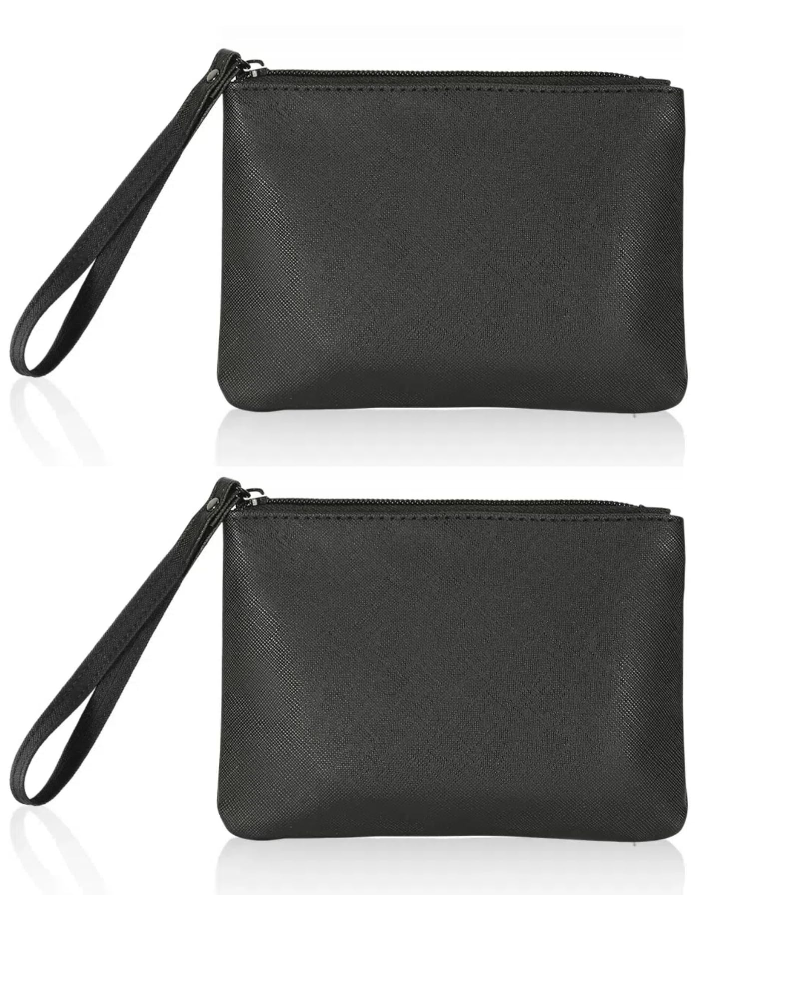 SeBUCUOO 2 Pack Small Zipper Pouch Mini Makeup Bag for Purse Lipstick Cosmetic Travel Make Up Organizer for Women Essentials, Car Change Coin Holder