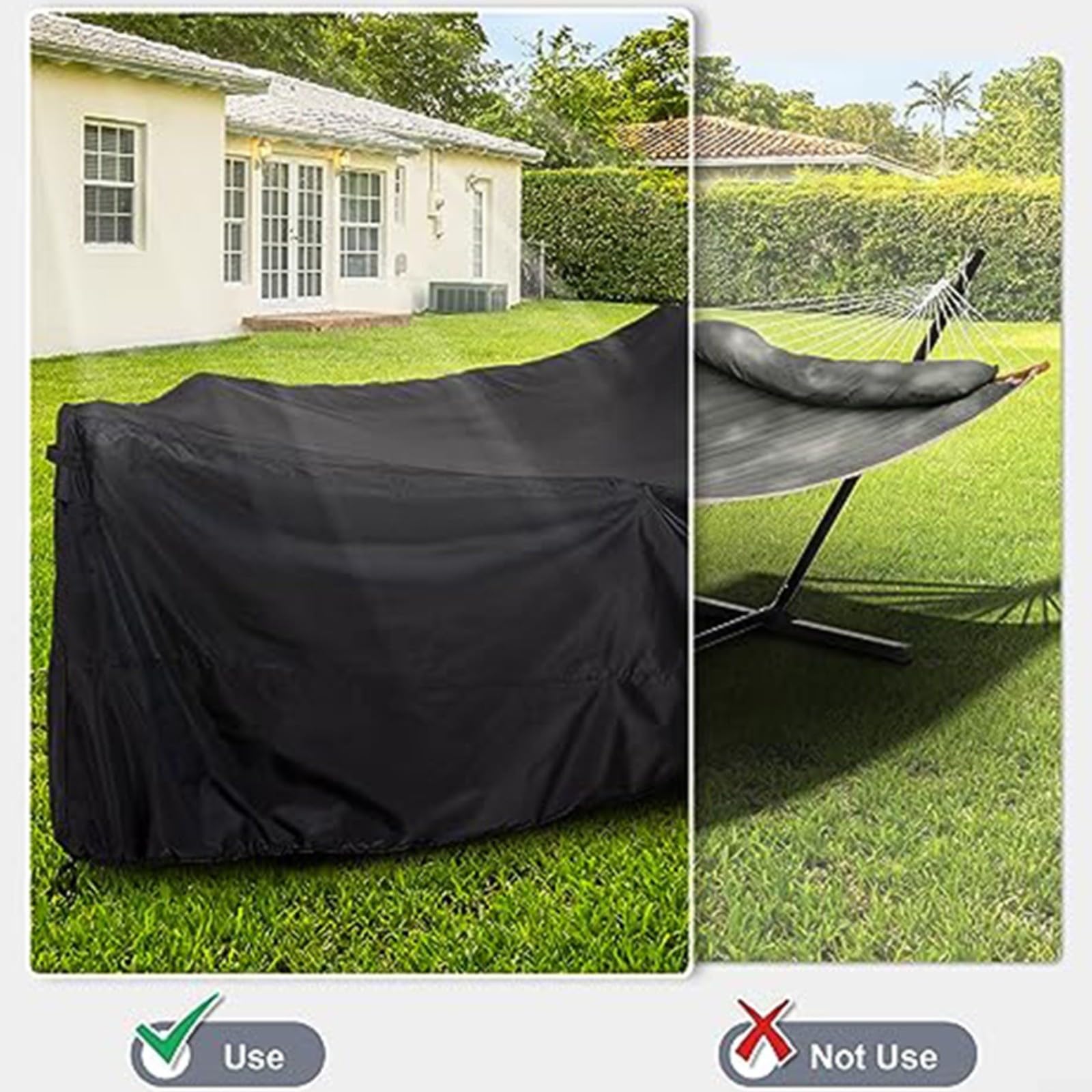 Housse de Chaise Longue Suspendue 600D Imperméable 381x150x79cm