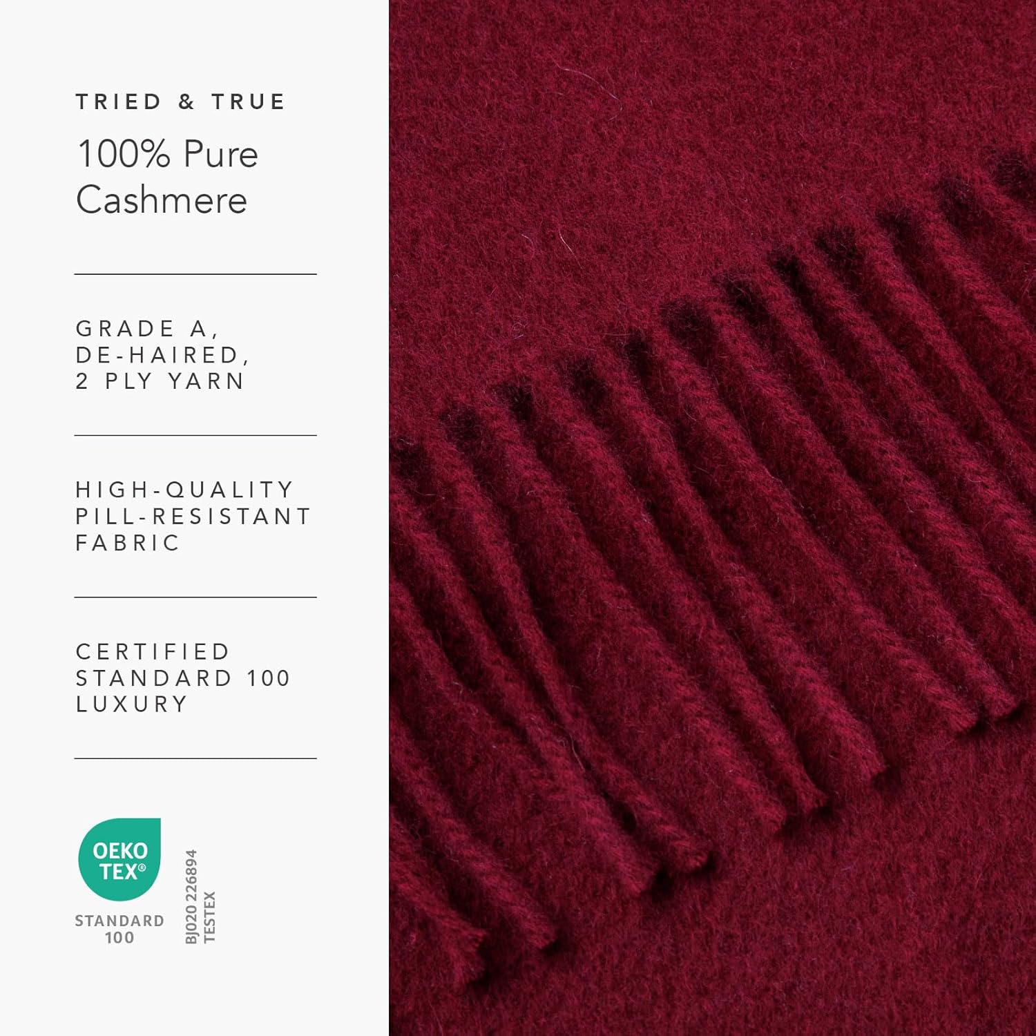 Fishers Finery Men's 100% Pure Cashmere Winter Scarf; 2-Ply Ultra Plush - Image 5