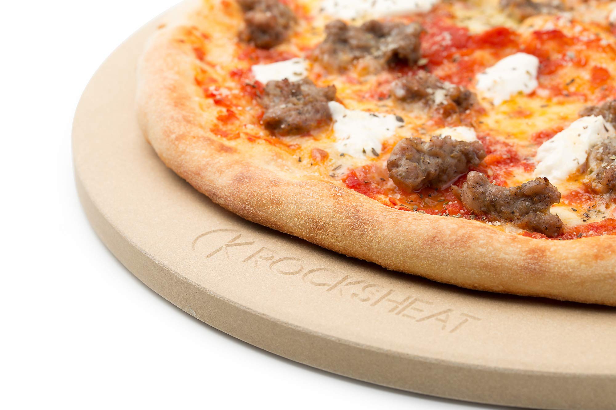 36 x 1,5 cm 36,1 cm runder Pizzastein, Cordierit Pizzastein für Backofen Grill BBQ, Lebensmittelqualität Backstein für Pizza und Brot, Outdoor Pizza Zubehör zum Grillen