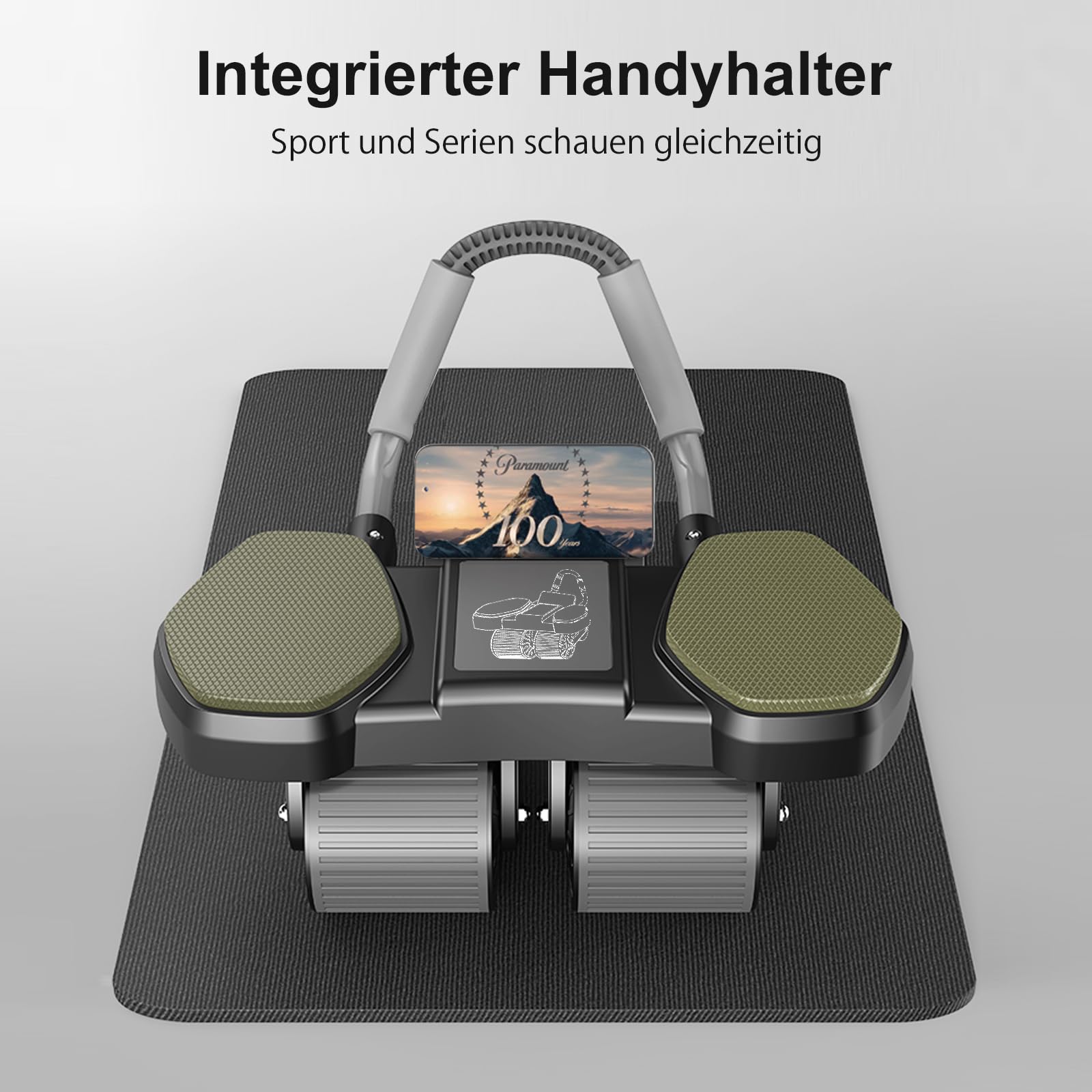 Bauchroller,Bauchtrainer für zuhause, verbessertes 4-Rad-Design, ultrastabiler Kerntrainer zur Stärkung von Bauchmuskeln und Rumpf, langlebig und leicht, perfekt für Männer und Frauen, Heimfitness