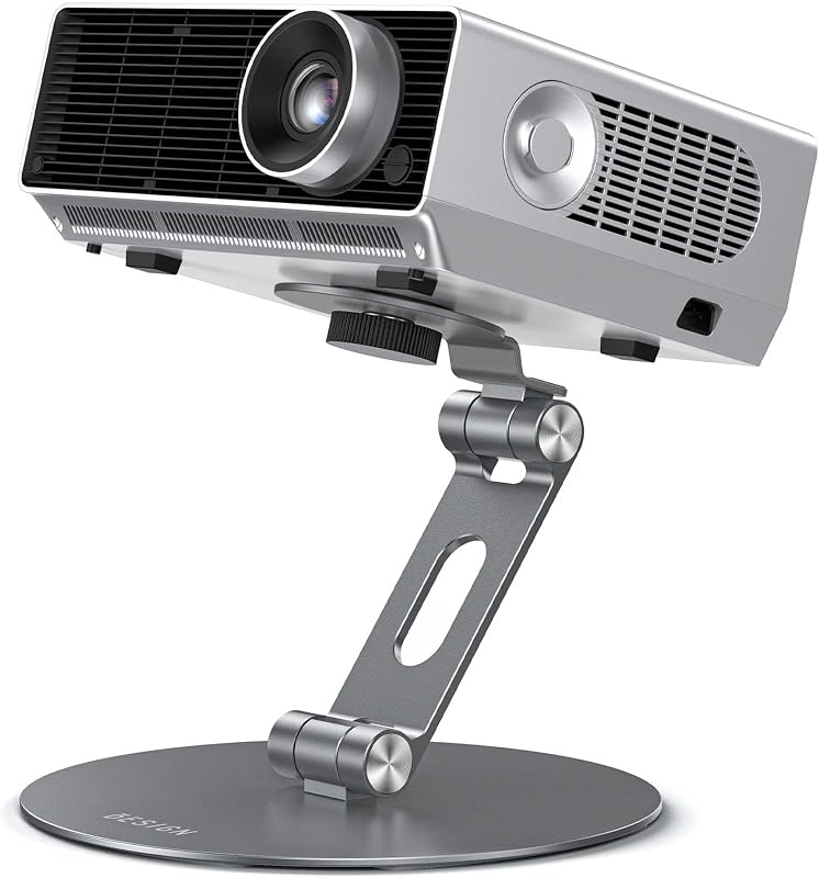BESIGN PS01 Projector Foldable Mount Stand, Angle Adjustable Projector Stand with 1/4 inch Mounting Screw