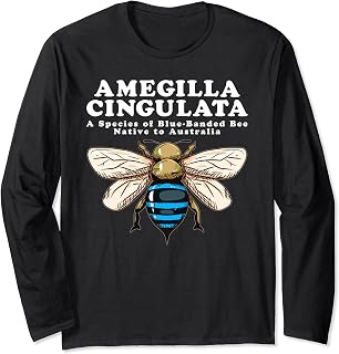 Native Australian Bee Design for Bee Lover Men Women Kids Long Sleeve T-Shirt