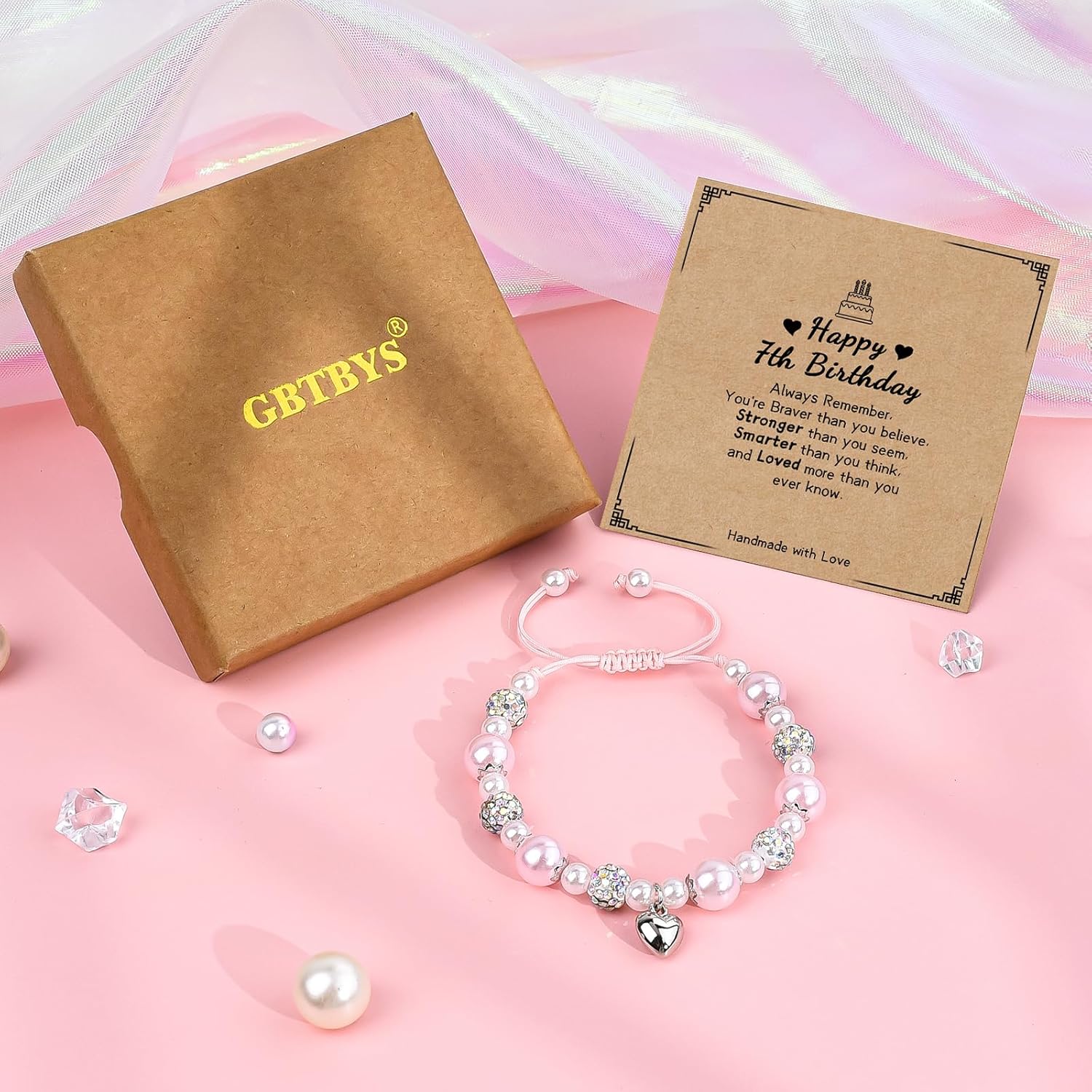 Happy Birthday Bracelet Gifts for 5-16 Year Old, Natural Stone Bracelets Birthday Gifts Ideas for Age 5 to 16 Daughter Granddaughter Niece - Image 4