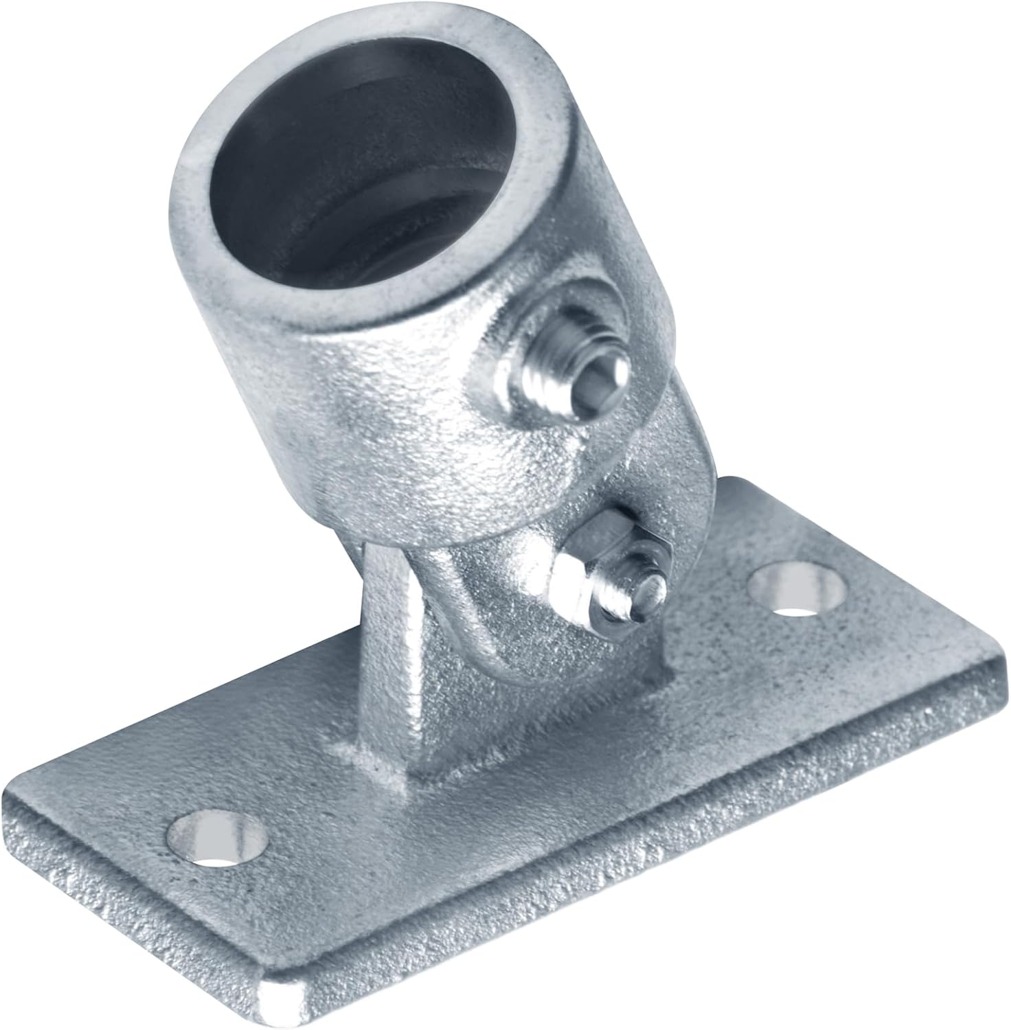 2 PCS Swivel Handrail Socket Base, Adjustable Structural Pipe Fitting Fits 1" Nominal (OD 1.315") Galvanized Pipe