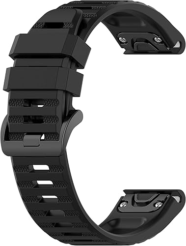 Miniatura 8 de Correa de reloj compatible con Garmin Approach S62S60, Fenix 5Fenix 6, Forerunner 935Forerunner 945, correa de goma suave, ajuste rápido, selección