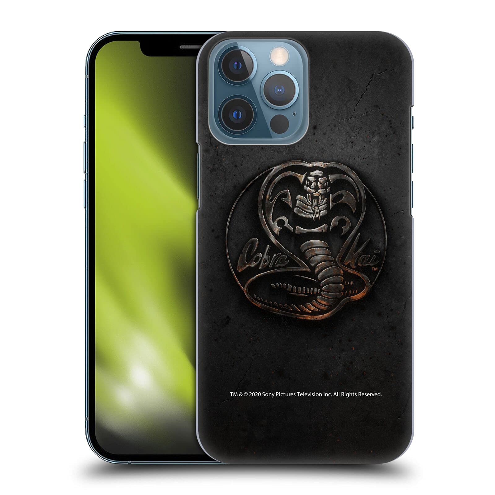 Head Case Designs Officially Licensed Cobra Kai Metal Logo Graphics Hard Back Case Compatible with Apple iPhone 13 Pro Max