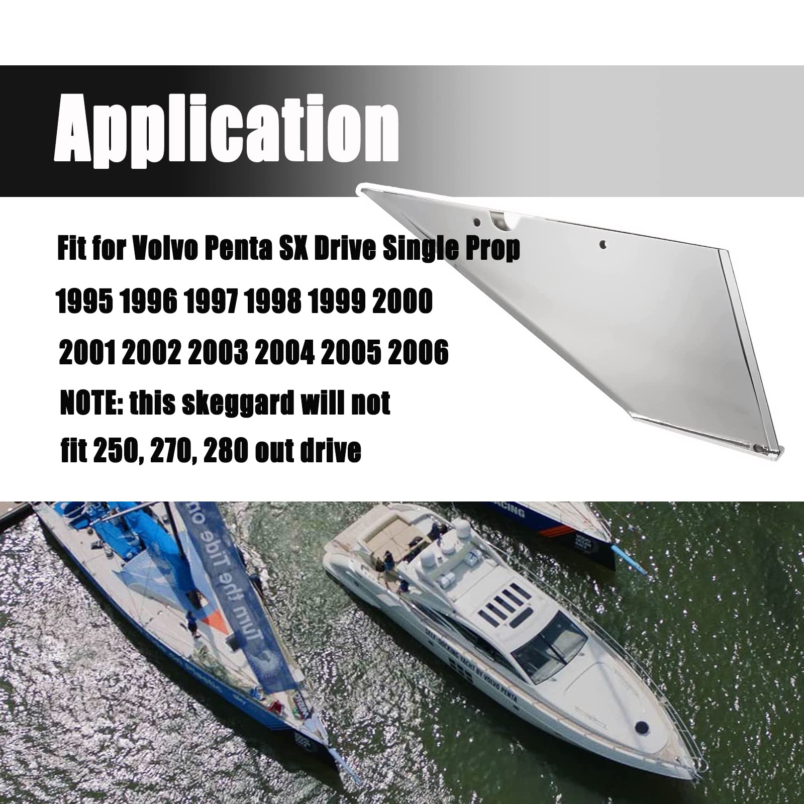 27031 Skeg Guard Skeg Protector Kit Marine-Grade Stainless - View #3