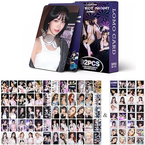 SSERAFIM Lomo Cards Blink Collections for New Album "Perfect Night" Postcards Kpop Postcards and 32 Stickers