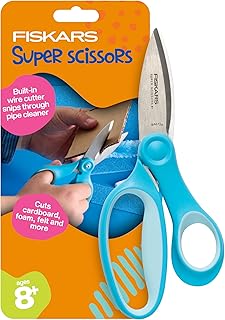 Fiskars Kids Super Scissors – Cutting Power for Cardboard, Foam, Felt & ...