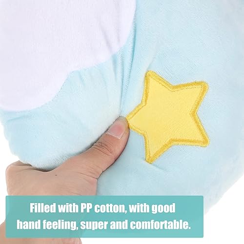 Miniatura 4 de STOBOK Almohada de corazón de felpa arcoíris para decoración de Navidad, cojín en forma de corazón con patrón de estrella para niños y niñas, cojín