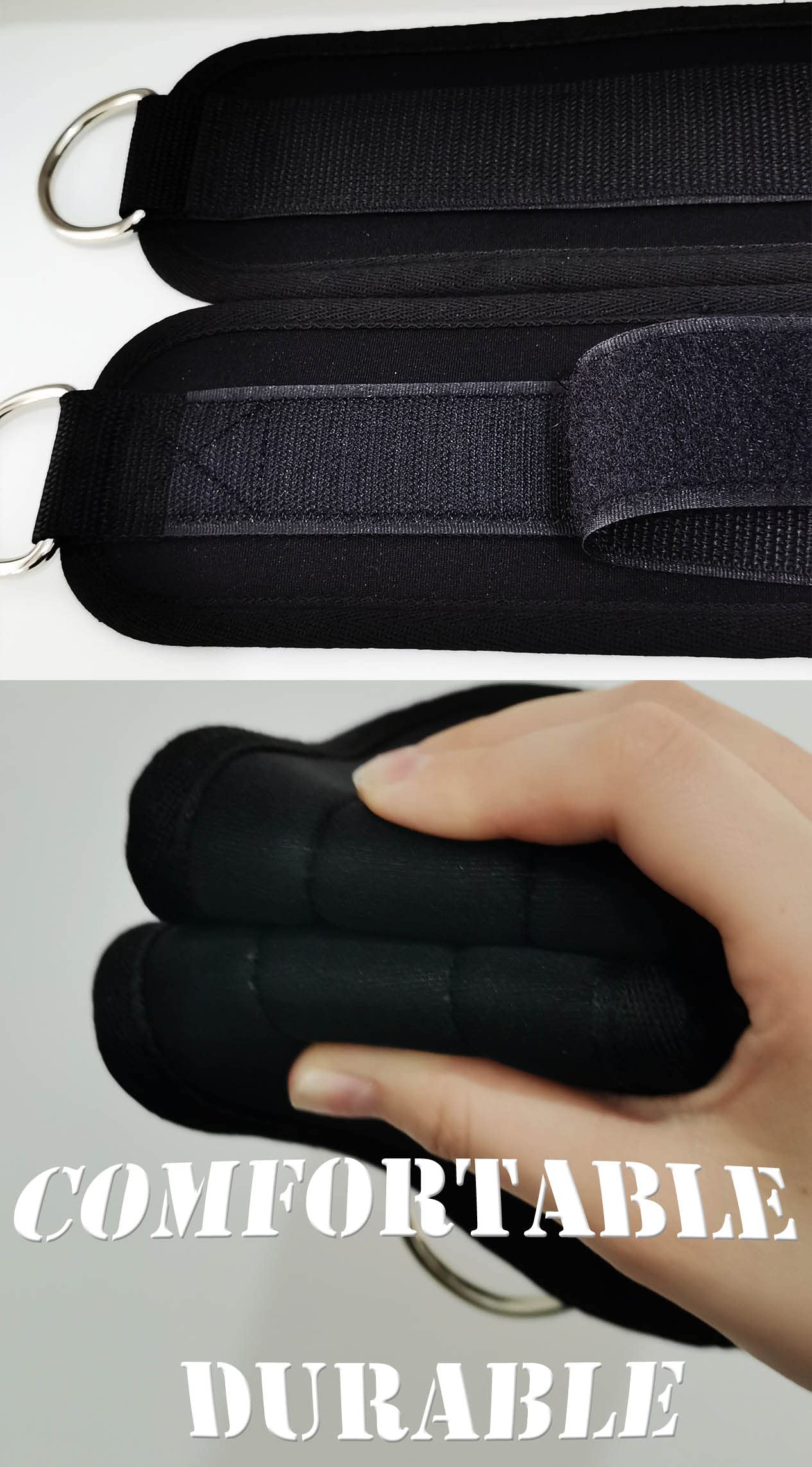 Sangles Cheville Musculation 4 Anneaux D - Entraînement Fessiers Jambes Gym