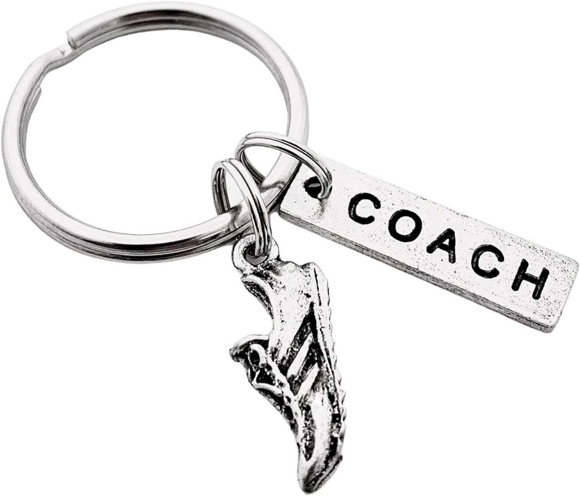 Amazon.com: Pewter COACH Key Chain - Pewter Running Shoe Charm and