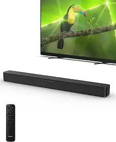 Barra de som Philips B4000 para TV, som de canal 2.0, áudio BT LE, configuração fácil, EasyLINK, Roku TV Ready, controle remoto