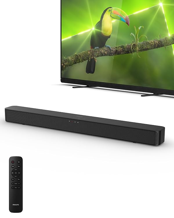 Philips B4000 2.0 Channel Bluetooth Soundbar - HDMI ARC, Roku TV Ready, 60W Max Power, Black by Philips - Used condition - US$49.97