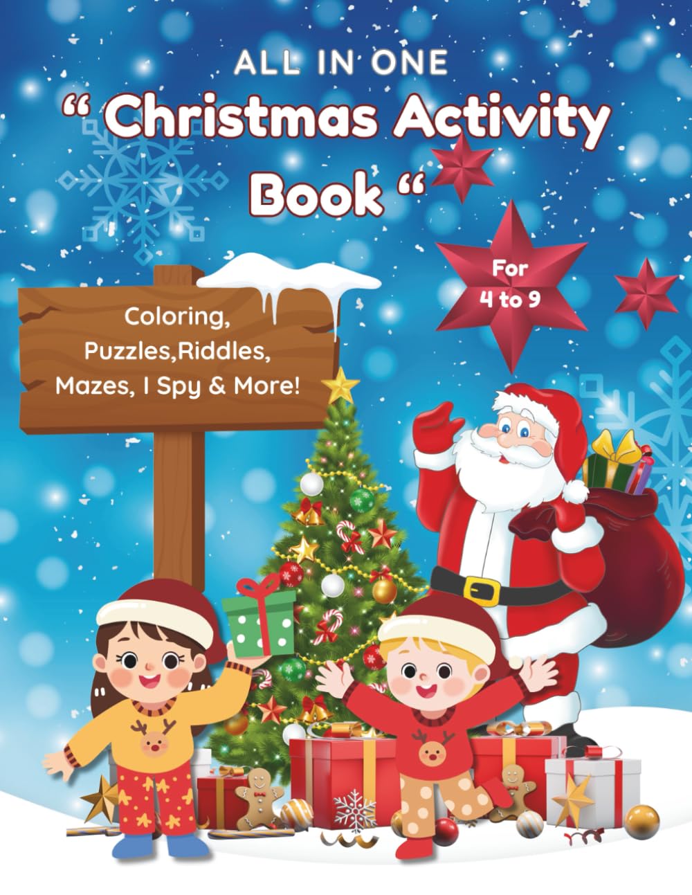 Christmas Activity Book: Coloring, Tracing, Puzzles, Mazes, I Spy & More!
