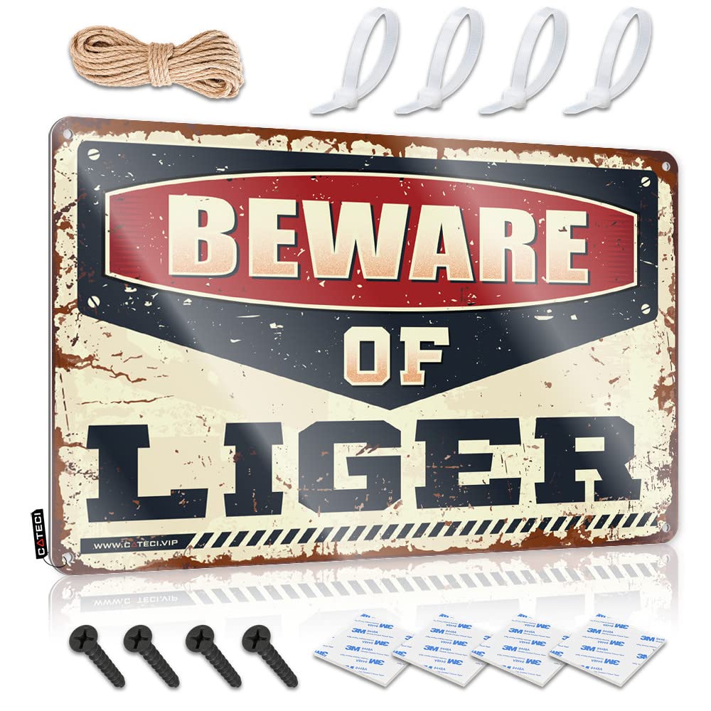 STWNVOITV Home Bar Decor Beware Of Liger Tin Sign Tin Signs For Man Cave Tin Signs For Man Cave(30X40CM)
