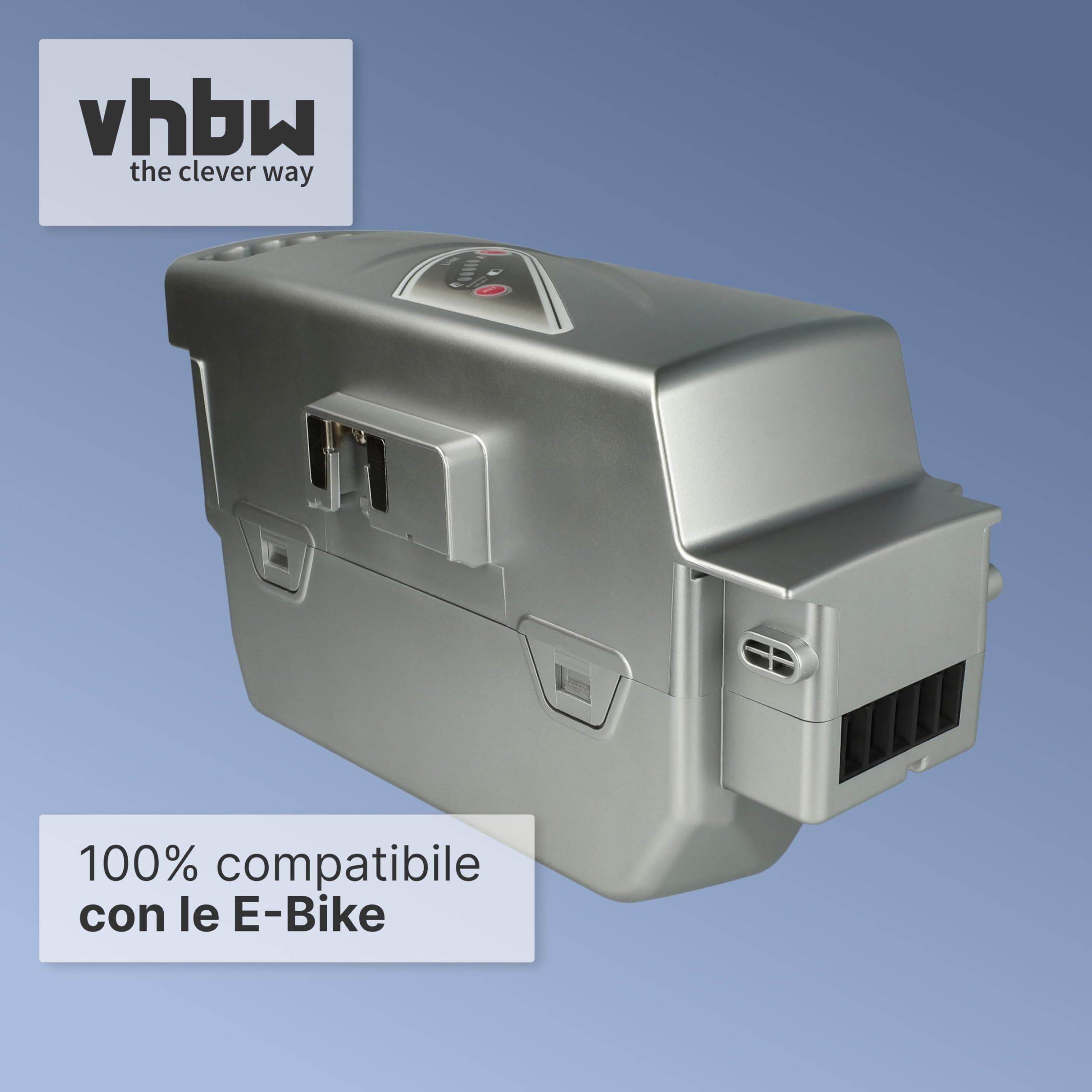 vhbw batteria compatibile con Kalkhoff Pro Connect S 27, S 11 bici elettrica (15,6Ah, 25,2V, Li-Ion) - argento