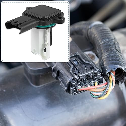 Miniatura 2 de X AUTOHAUX 5WK97502 Sensor de flujo de aire de masa de coche Sensor MAF Sensor de flujo de aire Reemplazo para BMW 535i 330i 323i para BMW 325i Base