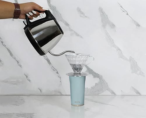 Miniatura 6 de MIRA Taza de viaje para café de 12 onzas, vaso aislado de acero inoxidable con tapa a prueba de fugas, taza para bebidas calientes y frías, color