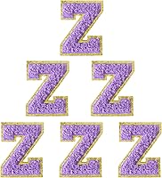 Vista 73 de 6 piezas de parches de letras de chenilla autoadhesivas, parches de letras preppy de 2 pulgadas para bolsos, ropa y sombreros, grandes pegatinas