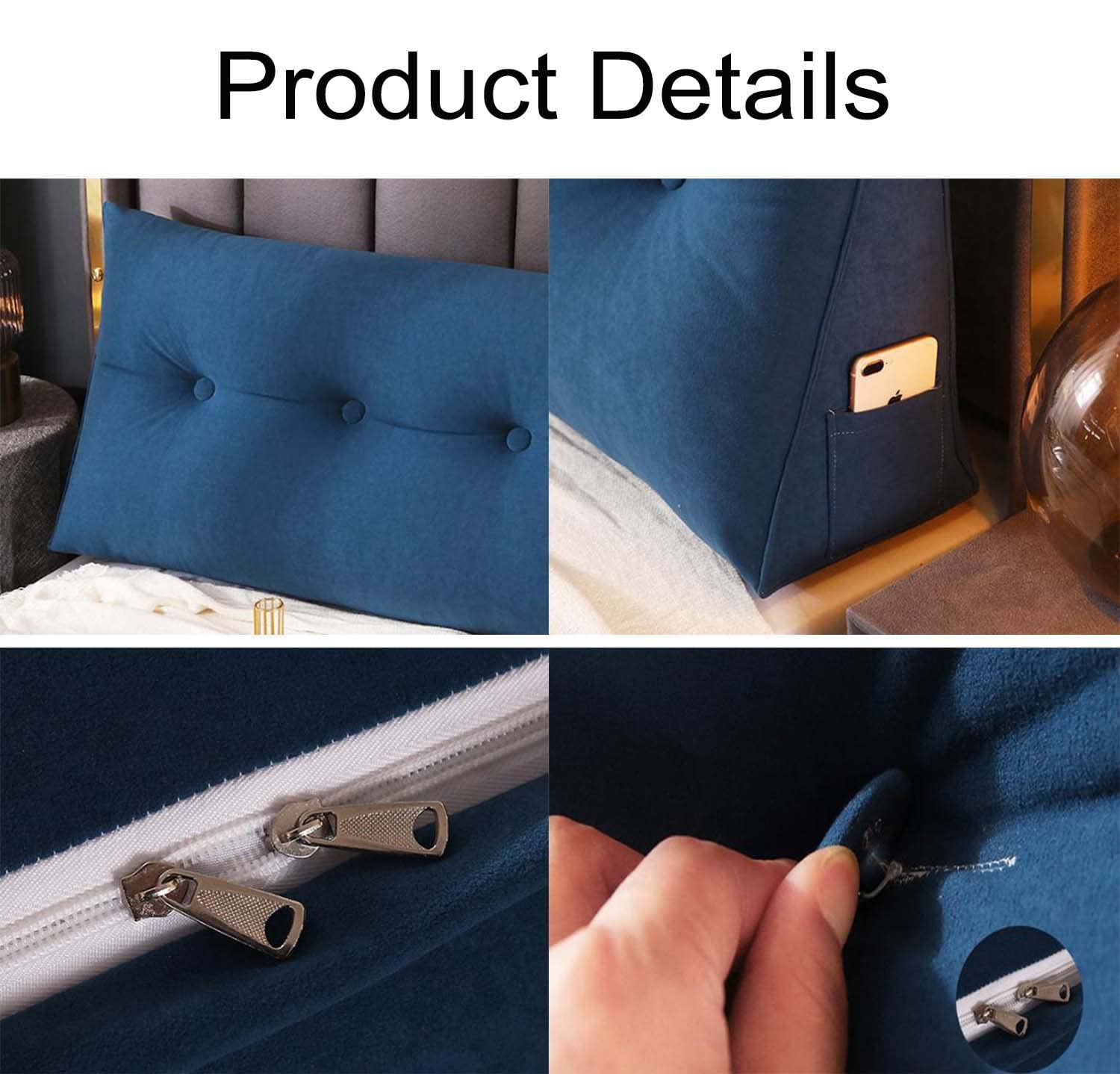 Große Nackenrolle Lesekissen Mit Befestigungsbändern - Rückenstütze Für Bett & Couch