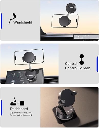 Miniatura 2 de MAGIC JOHN Soporte de teléfono ultra magnético mejorado para tu automóvil, soporte plegable para teléfono de automóvil para tablero, soporte