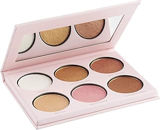 Palette Highlight et Contouring”L’essentiel” - 6 tonalità glamour - Effetto illuminante - Carta fatta a mano e specchio integrato.