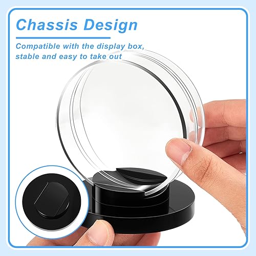 Miniatura 3 de Carcasa transparente con base negra para disco, exhibidor de disco de hockey acrílico, soporte de exhibición de disco de hockey para mostrar tu