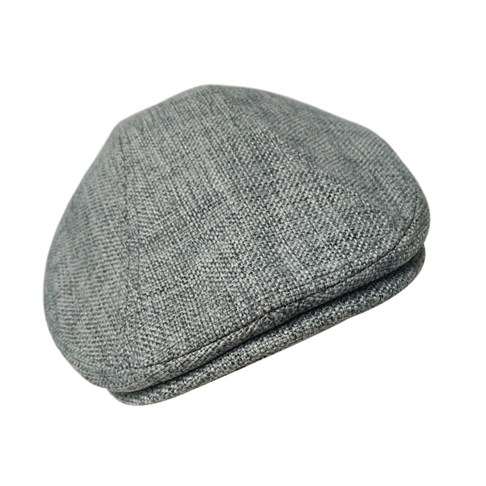 Chapeau Homme élégant Style Newsboy/béret En Tweed Polyester - Taille Ajustable, Protection Solaire