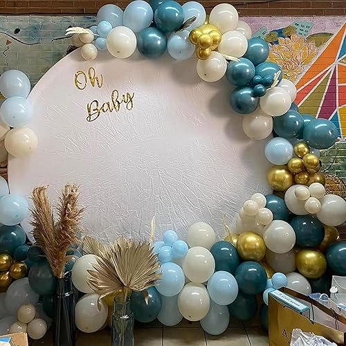 Miniatura 5 de Globos de confeti dorado verde salvia, 52 piezas de guirnalda de globos verde salvia verde oliva para cumpleaños, baby shower, boda, despedida de