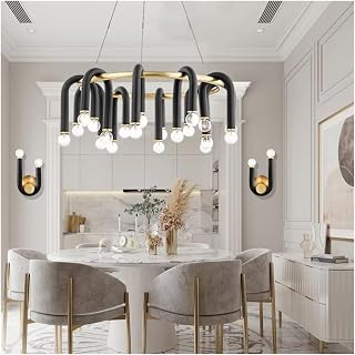 Pendant, Kitchen, Living Room Designer, U-Shaped Iron Black Pendant, Home Decoration
