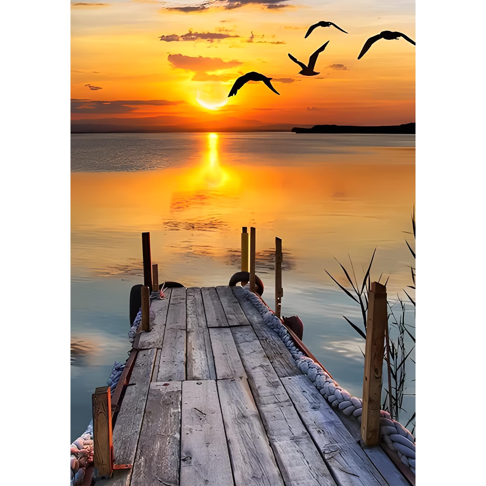 QENSPE Diamond Painting Kit 5D Completo - Villaggio, 30x40 Cm, Per Adulti E Principianti, Con Strumenti E Diamanti Extra - 2
