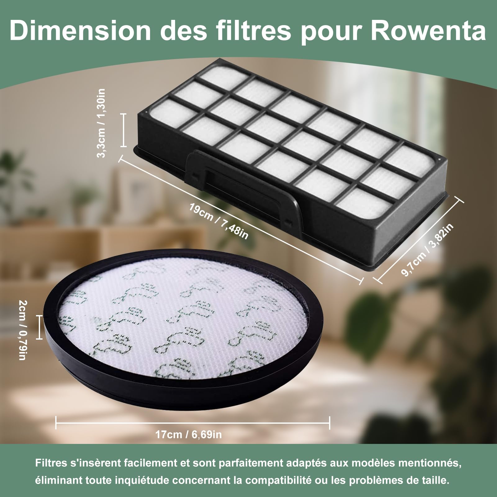 HEPA-Filter-Set Für Rowenta X-Trem Power Cyclonic Ro6984ea Ro6941ea Ro6963ea Ro6921ea Ro6971ea Ro6993ea Modell Ro69xx Staubsauger Ersatzfilterzubehor Zr006001 81816355