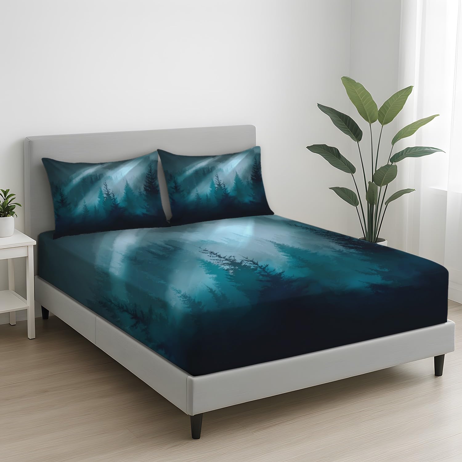 Juego de sábanas bajeras de 30 cm de profundidad, 3 piezas con 2 fundas de almohada para niños y adolescentes, microfibra suave, 135 x 190 cm