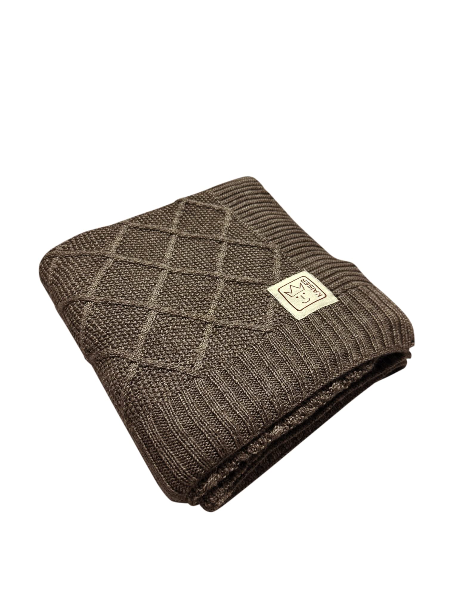 KAISER 65217391 "WOOL" - Manta para bebé de punto 100% lana merina, manta transpirable para bebé, todo el año, recién nacido, manta para cochecito, manta para bebé, color latté.