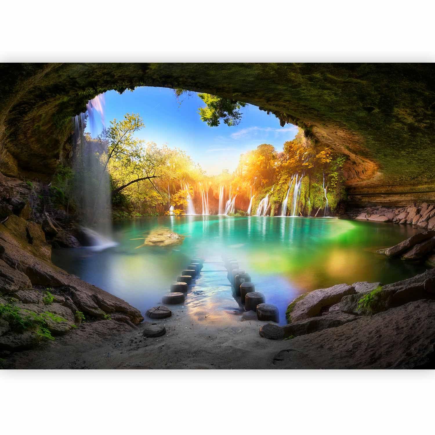 murando - Carta da Parati Moderna per Soggiorno, Paesaggio, 200x140 cm | Fotomurali in TNT, Decorazione da Muro XXL, Poster Giganti da Parete, Grotte, Produzione Europea