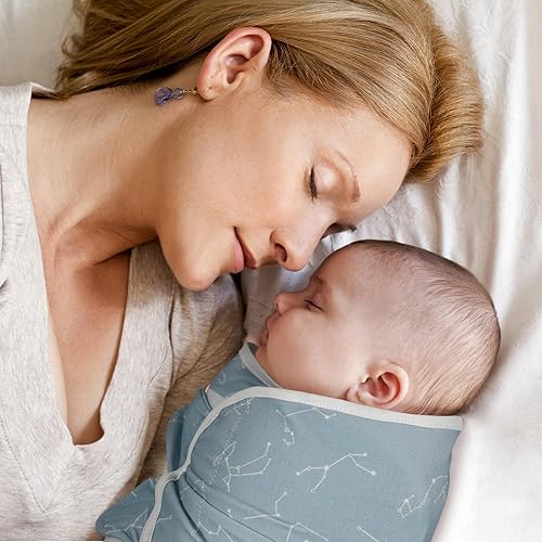 Miniatura 20 de Saco de dormir orgánico para bebé, paquete de 2 pañales para recién nacidos, artículos esenciales para bebés de 0 a 3 meses, 100% algodón suave