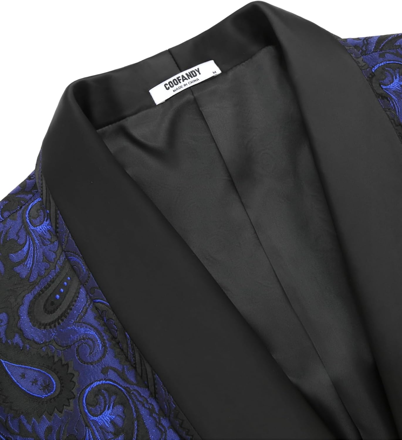 COOFANDY Men's Floral Tuxedo Suit Jacket Slim Fit Dinner Jacket Party Prom Wedding Blazer Jackets - Image 4