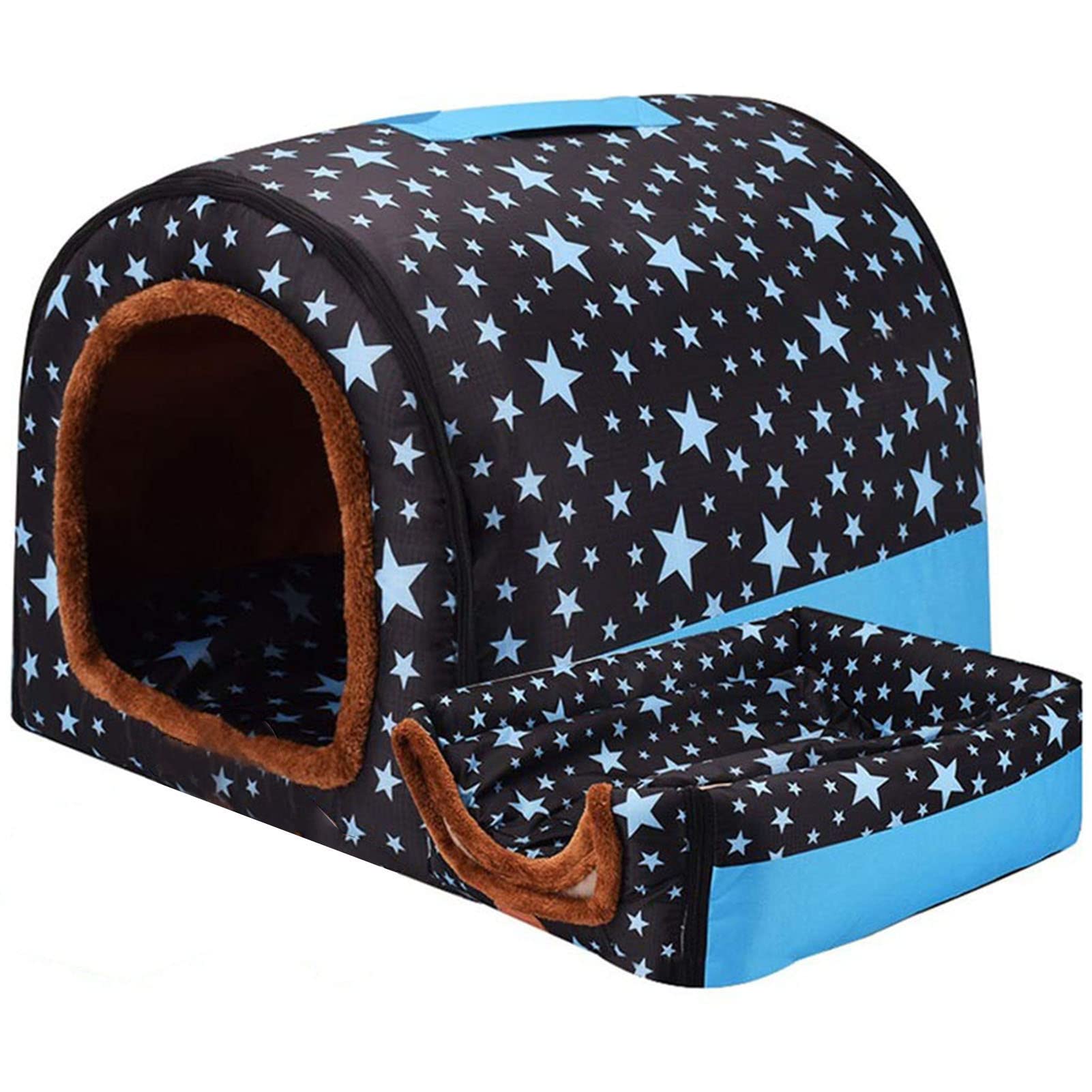 Haustierbett, Großer Hund Hundehütte Winter Warm halten Waschbar Innen Luxus Hundehütte Vier Jahreszeiten Hundehöhle Iglu,G,XXL92*68 * 72cm