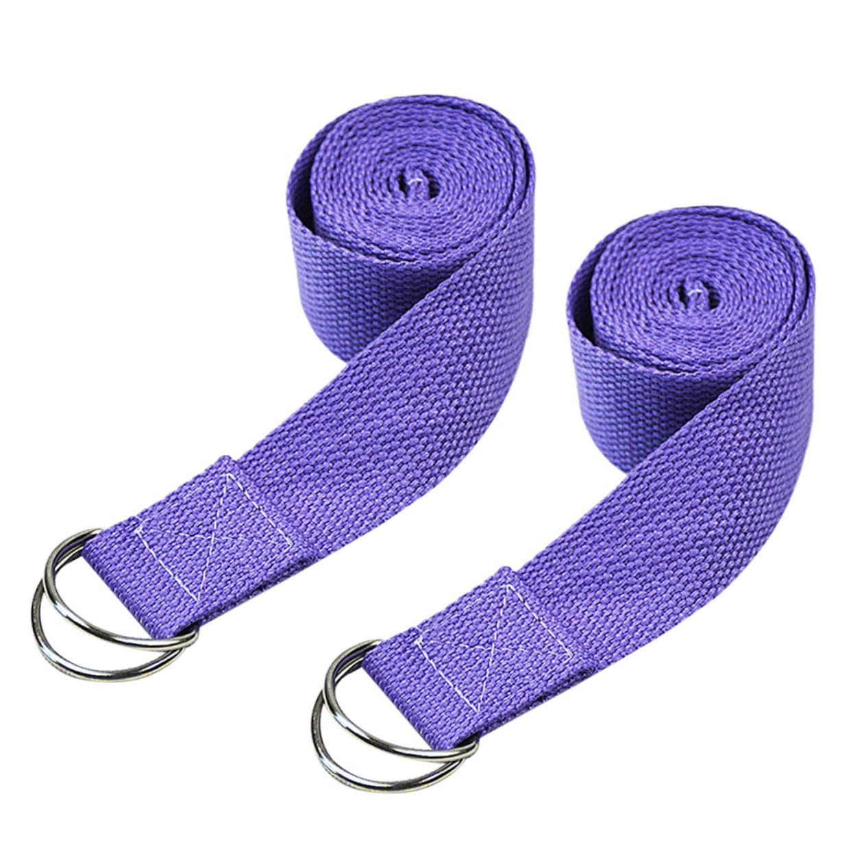 NAMOARLY 2Pcs Yoga Stretch Band Dark Purple Elastic Strap for Fitness Flexibility Shaping Durable Material Lightweight Exercise Equipment for Daily