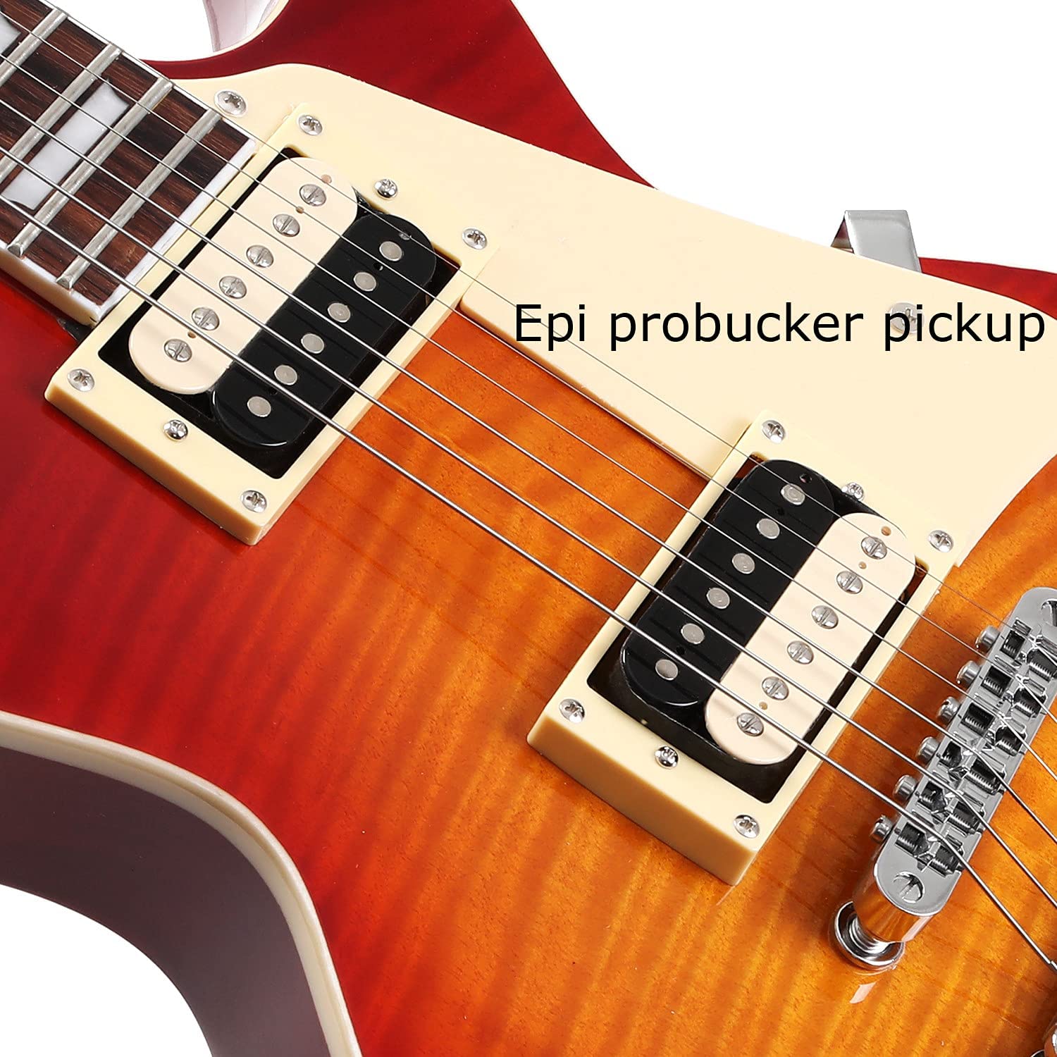 Musoo LP-Style E-Gitarre mit Epi ProBucker Tonabnehmern
