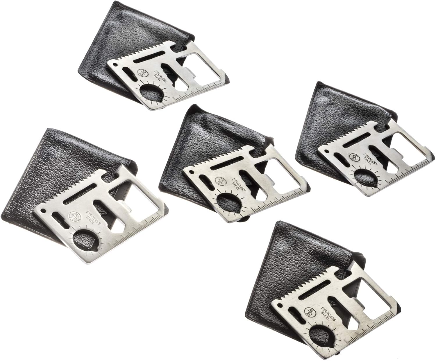 SE 11-Function Stainless Steel Survival Pocket Tools (Pack of 5) - MT908-5