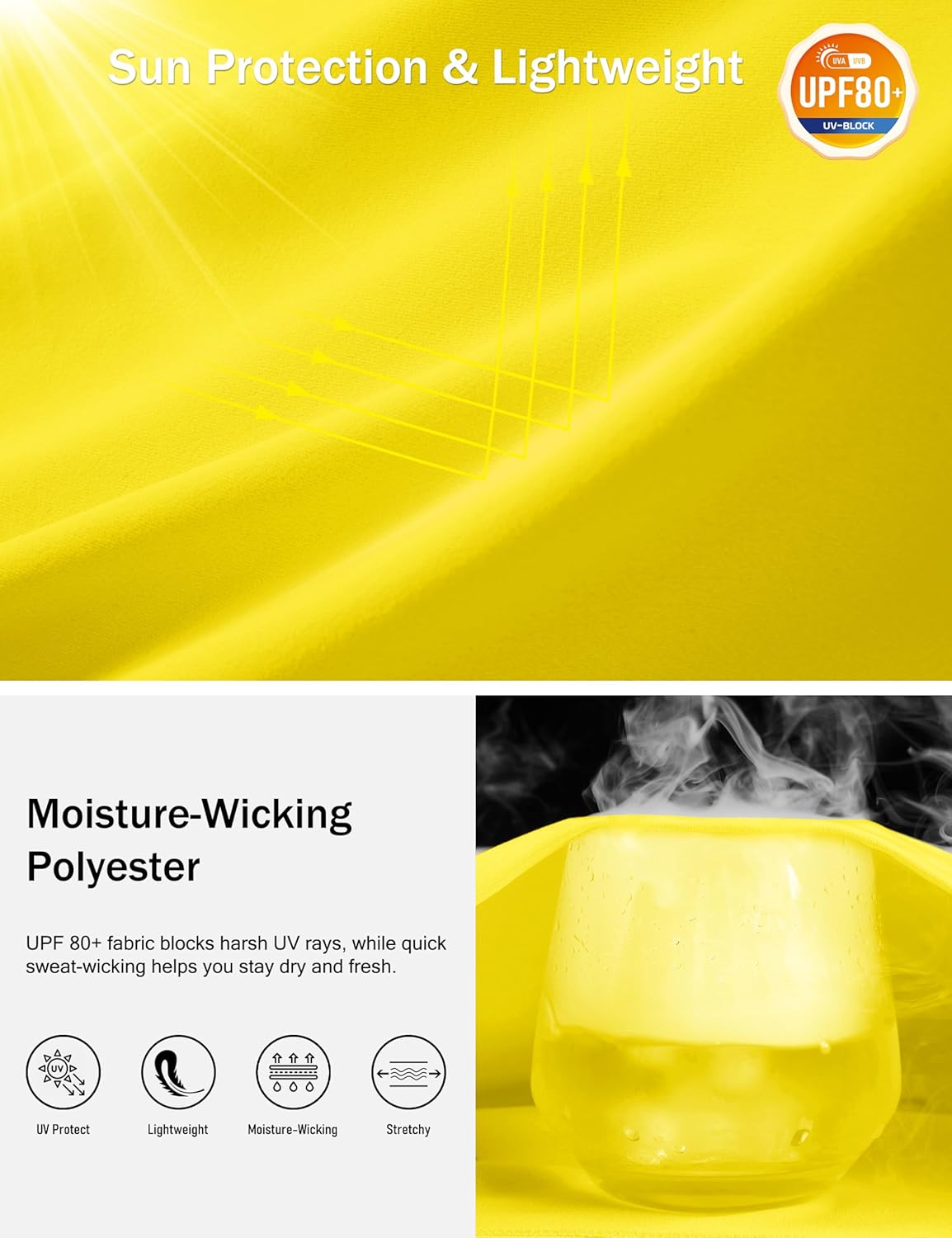 MAGCOMSEN Mens T-Shirts Short Sleeve UPF 80+ Sun Protection Lightweight Moisture Wicking Casual Crew Neck Basic Tees - Image 5